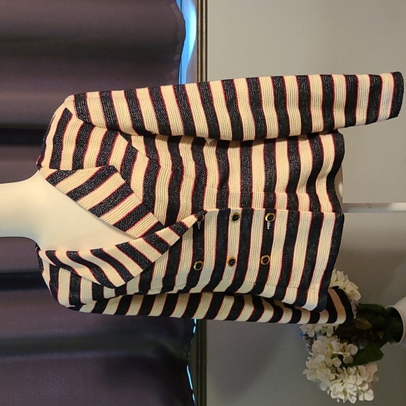 Cabi NWT Striped Cruise Jacket - Size 10 - Picture 4 of 8